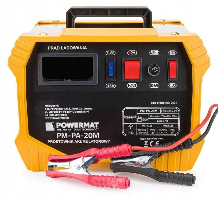 Akulaadija Powermat PM-PA-20M, 12V/24V, 8-18A, LCD hind ja info | Auto akulaadijad | kaup24.ee