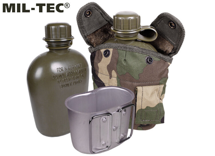 Turismipudel veepudel Mil-Tec LC2 US 1000 ml Woodland hind ja info | Joogipudelid | kaup24.ee