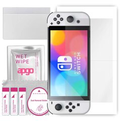 apgo Hydrogel ekraanikaitse kile jaoks Nintendo Switch Oled, hüdrogeel kile, positsioneerimis kihiga lihtne paigaldus цена и информация | Защитные пленки для телефонов | kaup24.ee