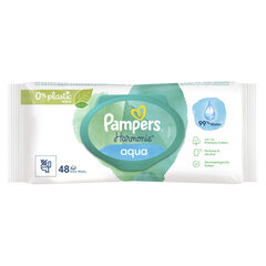 Pampers Harmonie Aqua Niisked Beebisalvrätid, 48 Niisket Salvrätikut hind ja info | Niisked salvrätikud | kaup24.ee