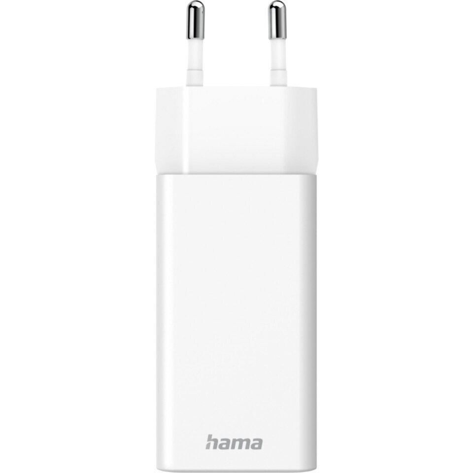 Hama laadija Quick Charger USB-C 65W USB-C PD, USB-A QC, valge 201643 цена и информация | Mobiiltelefonide laadijad | kaup24.ee