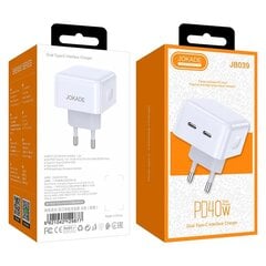 Jokade JB039 laadija PD | 20W | 2 x USB-C valge hind ja info | Mobiiltelefonide laadijad | kaup24.ee