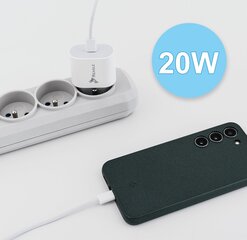 IPHONE KIIRLAADIJA CUBE 20W TOITEALLIKAS + 1M USB-C KAABEL - IPHONE цена и информация | Зарядные устройства для телефонов | kaup24.ee