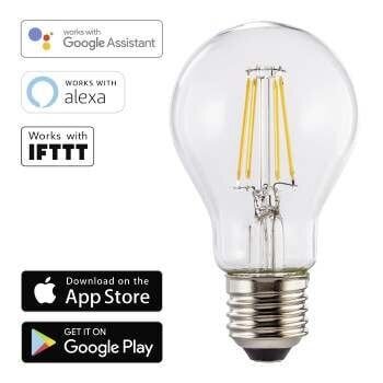 Hama WiFi LED Filament, E27, 7W, soe valge, reguleeritav цена и информация | Nutiseadmed ja aksessuaarid | kaup24.ee