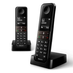 Juhtmevaba Telefon Philips D4702B/34 Duo 1,8" DECT (2 pcs) hind ja info | Lauatelefonid | kaup24.ee