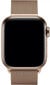 4wrist Terasest Milan Pull Apple Watchile – kuldne 42/44/45 mm hind ja info | Nutikellade ja nutivõrude tarvikud | kaup24.ee