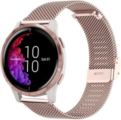 4wrist Milanese pull Garminile 20mm - Rosegold hind ja info | Nutikellade ja nutivõrude tarvikud | kaup24.ee