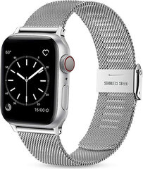 4wrist Milanese pull Apple Watchile - hõbedane 42/44/45 mm hind ja info | Nutikellade ja nutivõrude tarvikud | kaup24.ee
