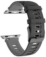 4wrist Silikoonrihm Apple Watchile - must 42/44/45 mm hind ja info | Nutikellade ja nutivõrude tarvikud | kaup24.ee