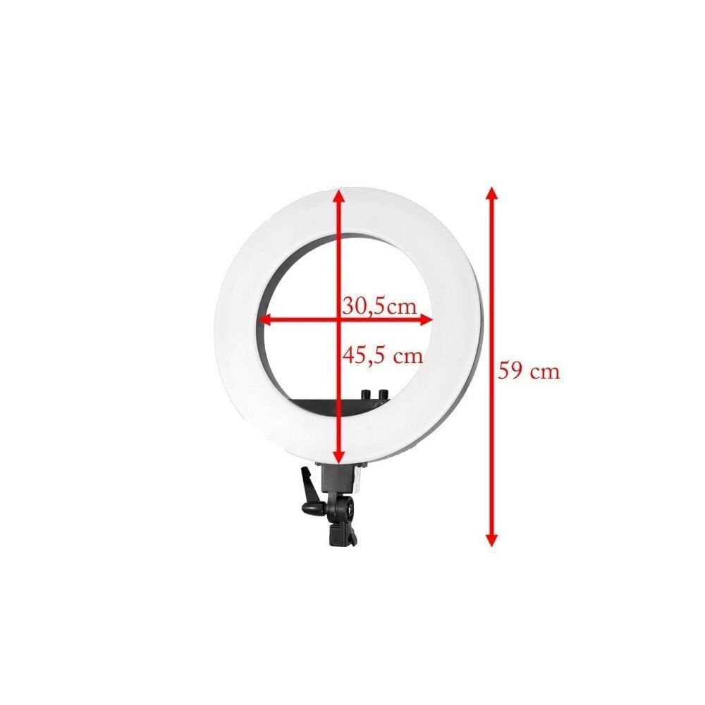 Rõngaslamp LED 50W 3200-5500K koos korpusega цена и информация | Fotovalgustuse seadmed | kaup24.ee