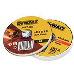 Режущий диск Dewalt Fast Cut dt3506-qz 10 штук 115 x 1 x 22,23 mm цена и информация | Механические инструменты | kaup24.ee