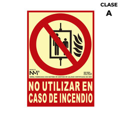 Знак Normaluz No utilizar en caso de incendio PVC (21 x 30 cm) цена и информация | Информационные знаки | kaup24.ee