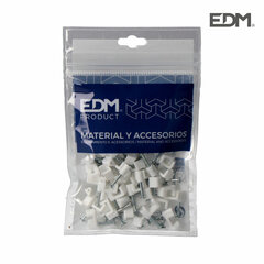 Klambrid EDM Nº 03 2 x 1 mm Valge Kaablid 50 Ühikut hind ja info | Käsitööriistad | kaup24.ee