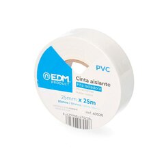 Изолента EDM Белый PVC (25 mm x 25 m) цена и информация | Механические инструменты | kaup24.ee