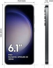 Nutitelefonid Samsung Galaxy S23 Must 128 GB 6,1" hind ja info | Telefonid | kaup24.ee