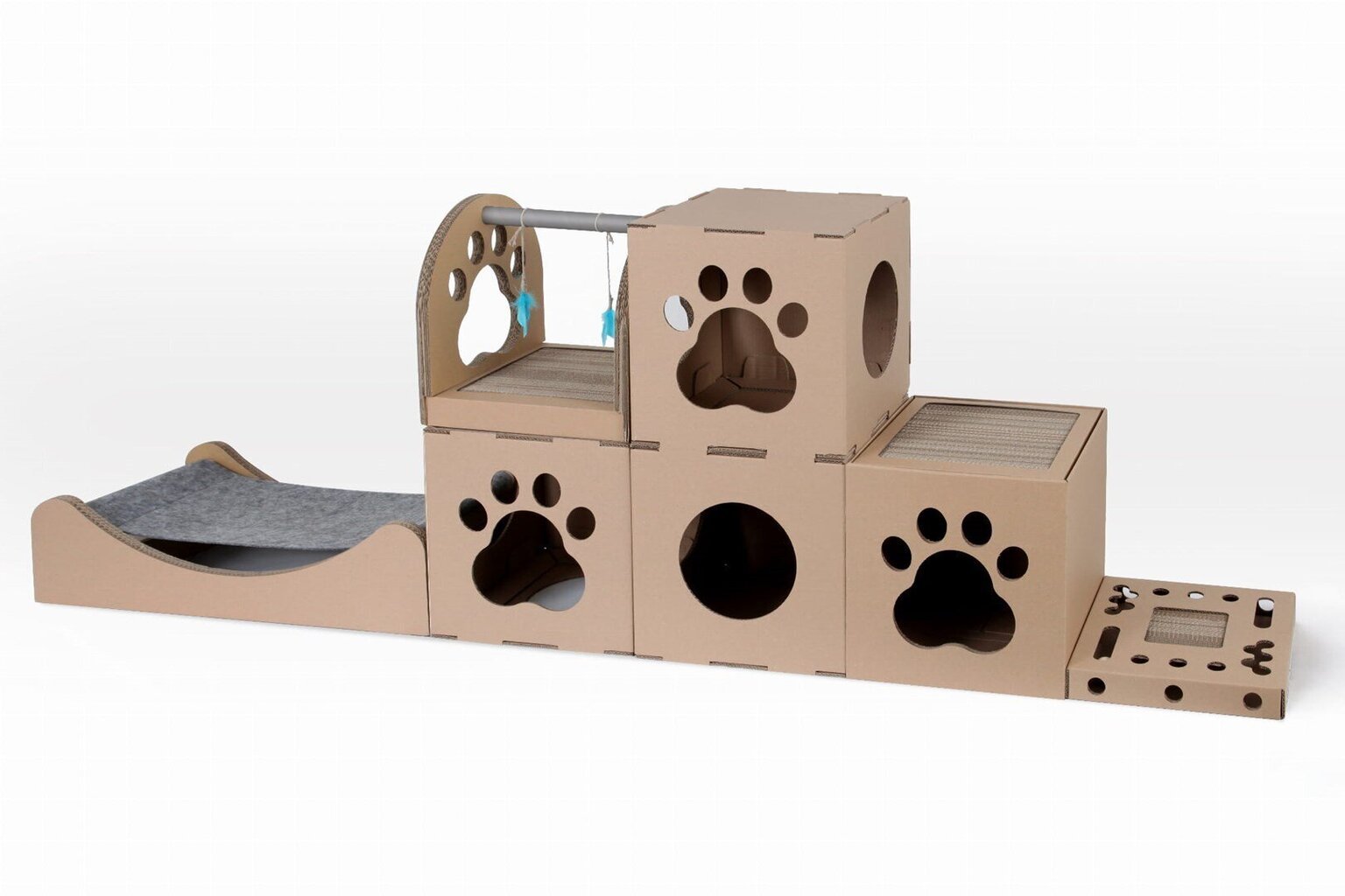 Võrkkiik kassile Carton+ Pets Mia, hall цена и информация | Pesad, kuudid | kaup24.ee