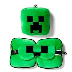 Подушка для путешествий Resteazzz Minecraft Creeper, маска для глаз цена и информация | Аксессуары для автокресел | kaup24.ee