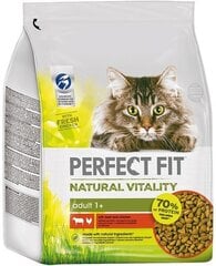 Perfect Fit Natural Vitality veise- ja kanalihaga, 2,4 kg цена и информация | Сухой корм для кошек | kaup24.ee