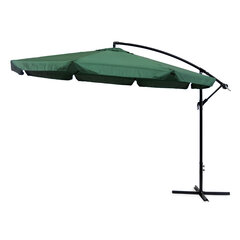 Садовый зонт с большой стрелой складной 3,4 м зеленый цена и информация | Зонты, маркизы, стойки | kaup24.ee