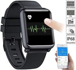 NewGen Medicals käekell koos EKG -ga: Fitness Watch koos EKG ja vererõhu kuvariga, Bluetooth, Touch Display, IP68 (Fitness Watch koos EKG -ga) hind ja info | Nutikellad (smartwatch) | kaup24.ee