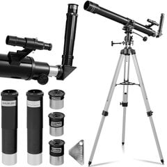 900 mm diameetriga astronoomiline refraktorteleskoop tähevaatluseks. 70 mm 10152111 hind ja info | Mikroskoobid ja teleskoobid | kaup24.ee