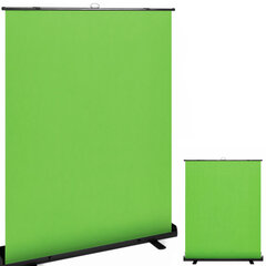 Fototaust GREEN SCREEN kaasaskantav lahtikäiv põrand 166,2x199 cm 10143451 цена и информация | Осветительное оборудование для фотосъемок | kaup24.ee