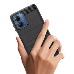 Силиконовый чехол Carbon Case для Motorola G14 - черный цена и информация | Чехлы для телефонов | kaup24.ee