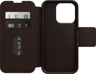 Otterbox kaitsekest Strada MagSafe Wallet, iPhone 15 Pro, pruun hind ja info | Telefoni kaaned, ümbrised | kaup24.ee