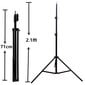 Elight 21M Premium Stabiilne Metallist Teleskoopiline Statiiv 2.1m max 1/4 keere LED Ringvalgusti/Kaamera kinnitus Must цена и информация | Fotovalgustuse seadmed | kaup24.ee