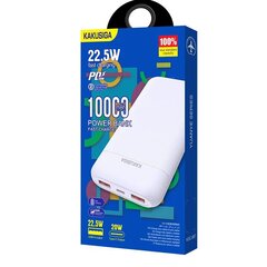 KAKUSIGA KSC-887 10000mAh | 2 x USB | 22.5W valge hind ja info | Akupangad | kaup24.ee