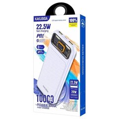 KAKUSIGA KSC-890 power bank 10000mAh | 2 x USB | 22.5W белый цена и информация | Зарядные устройства Power bank | kaup24.ee