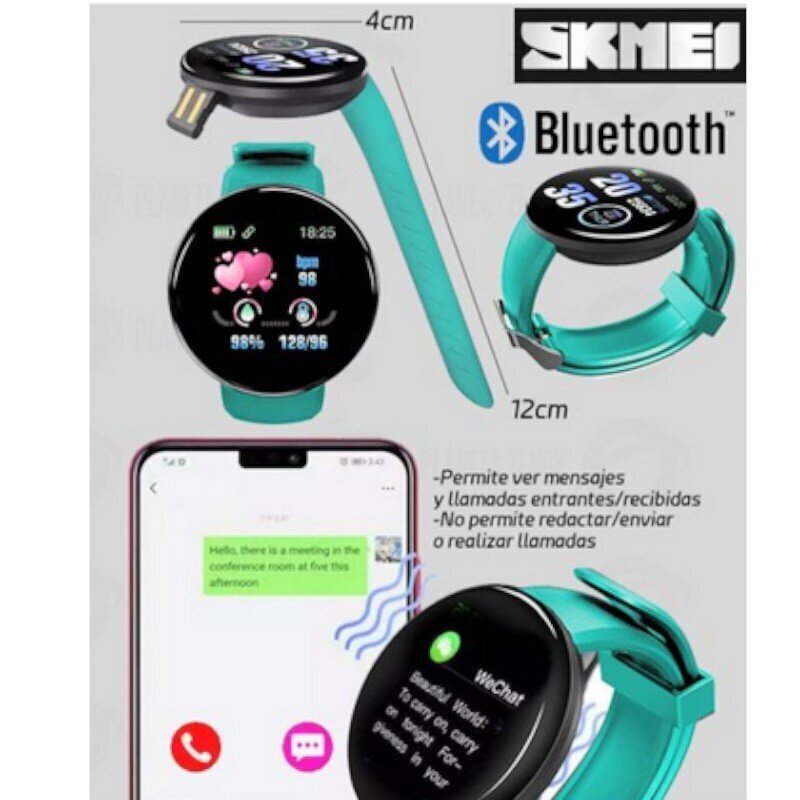 SKMEI D18-GN D18-GN цена и информация | Nutikellad (smartwatch) | kaup24.ee