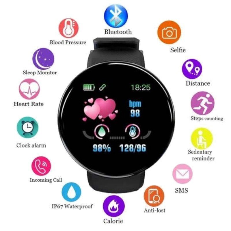 SKMEI D18-GN D18-GN цена и информация | Nutikellad (smartwatch) | kaup24.ee