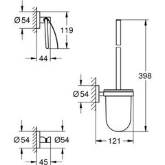 Комплект аксессуаров для ванной комнаты Grohe, 3 элемента, хром цена и информация | Аксессуары для ванной комнаты | kaup24.ee