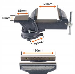 Lukksepa klamber Powermat PM-IS-150T, 150 mm цена и информация | Механические инструменты | kaup24.ee