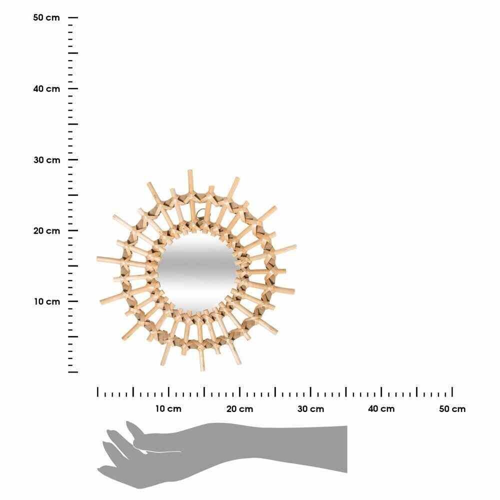 3 seinapeegli komplekt Sun 28 cm Punutud raam, 3 võrdse läbimõõduga peeglit kaasas, elegantne ja stiilne täiendus interjöörile. hind ja info | Peeglid | kaup24.ee