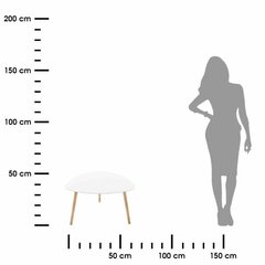 3 Mileo kohvilaudade komplekt Lauaplaat valgest lakitud MDF-ist, jalad naturaalsest puidust, kaasaegne ja originaalne disain. hind ja info | Diivanilauad | kaup24.ee