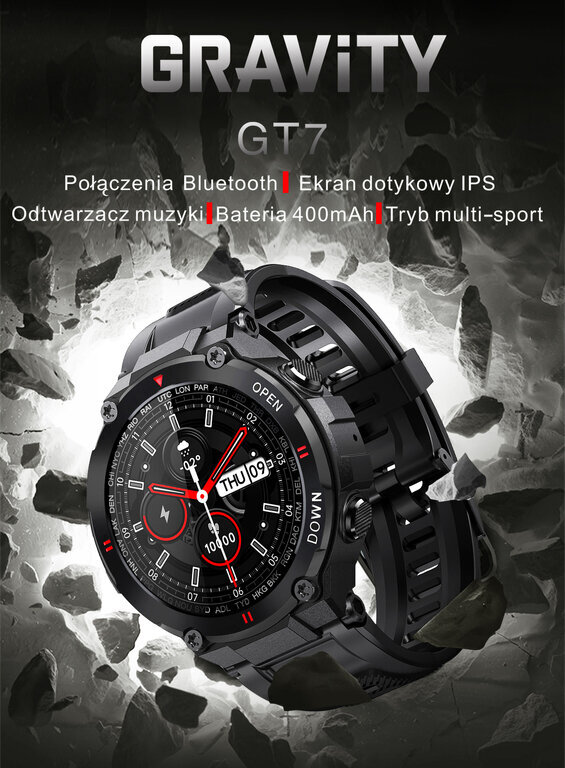 Meeste nutikas Watch Gravity GT7-5 - helistamisfunktsioon (SG016E) цена и информация | Nutikellad (smartwatch) | kaup24.ee