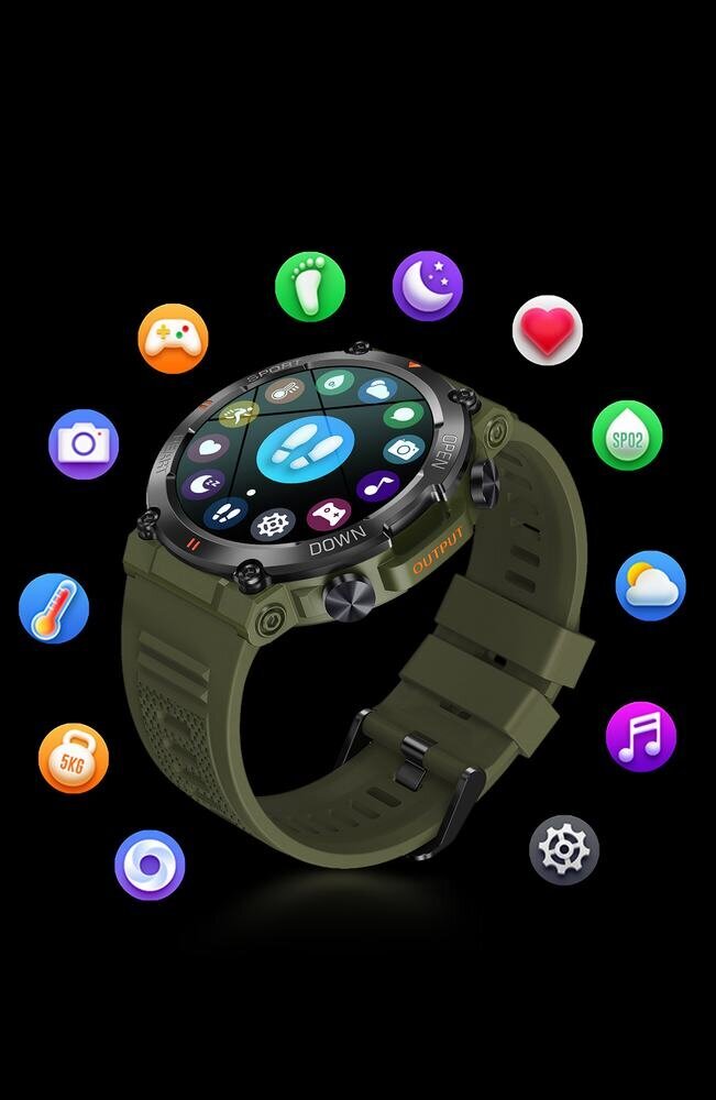 Meeste nutikas Watch Gravity GT7-6 Pro - helistamisfunktsioon, pulseomeeter (SG018F) hind ja info | Nutikellad (smartwatch) | kaup24.ee