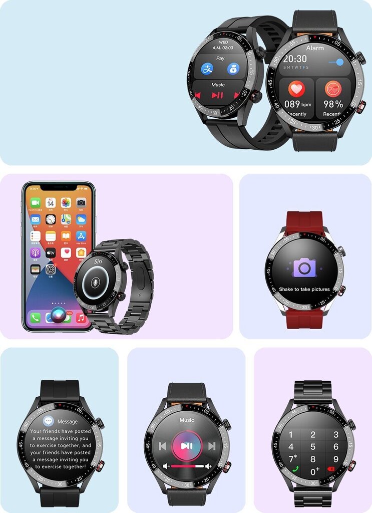 Meeste nutikas Watch Gravity GT4-5 - helistamisfunktsioon, samm цена и информация | Nutikellad (smartwatch) | kaup24.ee