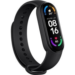 Браслет для Xiaomi Mi Band 5/6/7 черный цена и информация | Аксессуары для смарт-часов и браслетов | kaup24.ee