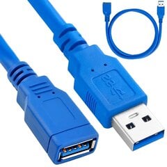 Кабель Fusion USB 3.0 Extencion 1,5 м синий цена и информация | Borofone 43757-uniw | kaup24.ee