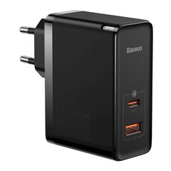 Kiire universaalne võrgulaadija, Baseus Pro CCGAN100E51, USB-C / USB 100 W., must hind ja info | Mobiiltelefonide laadijad | kaup24.ee