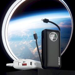 Блок питания, Dudao K15s1, 10000 мАч., USB-A USB-C, с кабелем iPhone Lightning и USB-C, черный цена и информация | Зарядные устройства Power bank | kaup24.ee