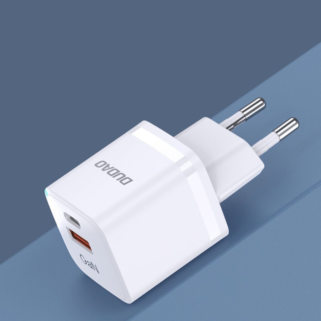 Võrgulaadija, Dudao A13ProEU1, GaN 33W., PPS USB-C USB-A., valge hind ja info | Mobiiltelefonide laadijad | kaup24.ee