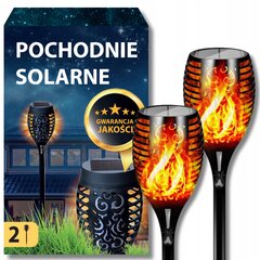 Päikeseenergia aialambid Fireflower Effect Punched Into Into Decoration 2 tk цена и информация | Уличное освещение | kaup24.ee