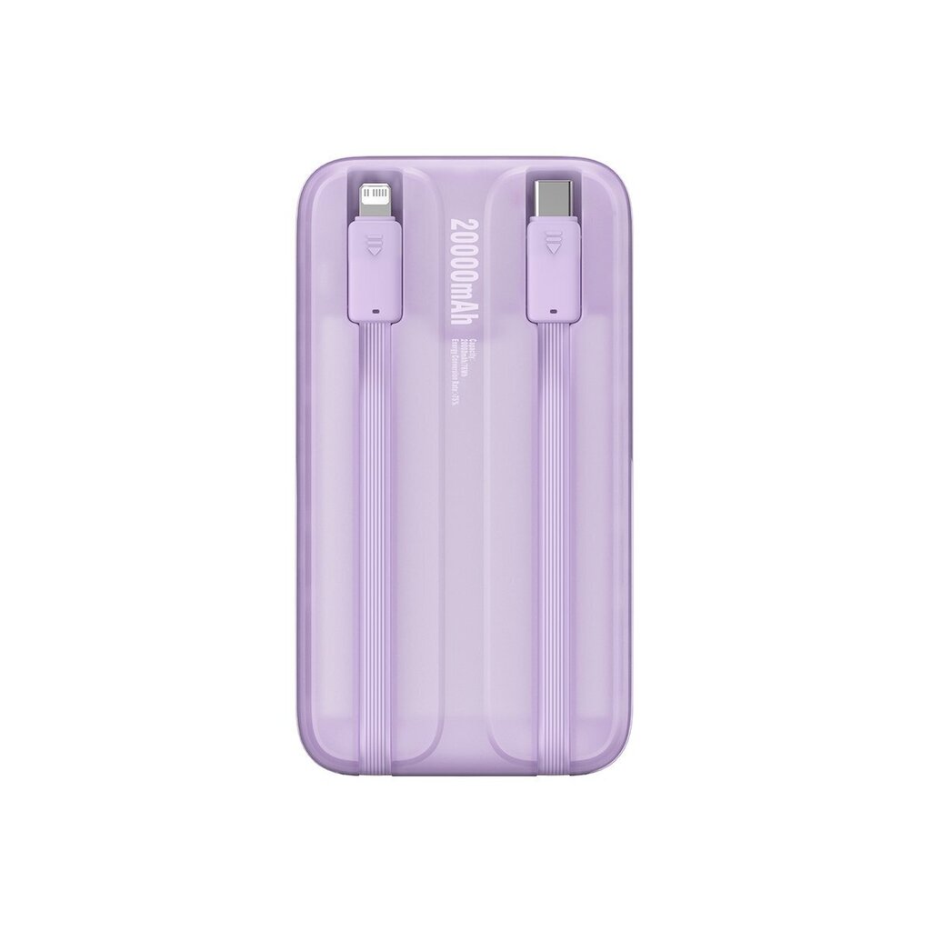 Toiteaku koos ekraaniga, Baseus Comet seeria PPMD201, 20000 mAh., 22,5 W., USB-A, USB-C, 0,3 m., lilla värvusega. hind ja info | Akupangad | kaup24.ee