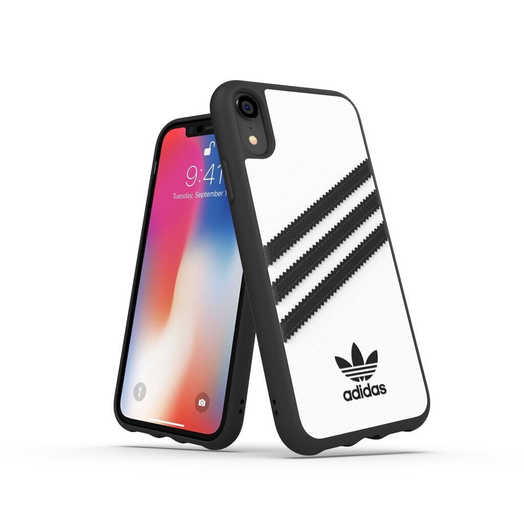 Adidas Originals Case PU for iPhone XR white/black цена и информация | Telefoni kaaned, ümbrised | kaup24.ee