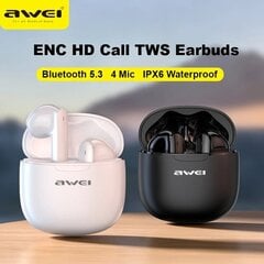 Беспроводные наушники Awei T68 черные цена и информация | Bluetooth гарнитура | kaup24.ee