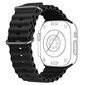 iWear S1 soonega pehme silikoonist 20 mm rihm Apple Watchile 49 mm / 45 mm / 44 mm / 42 mm must hind ja info | Nutikellade ja nutivõrude tarvikud | kaup24.ee